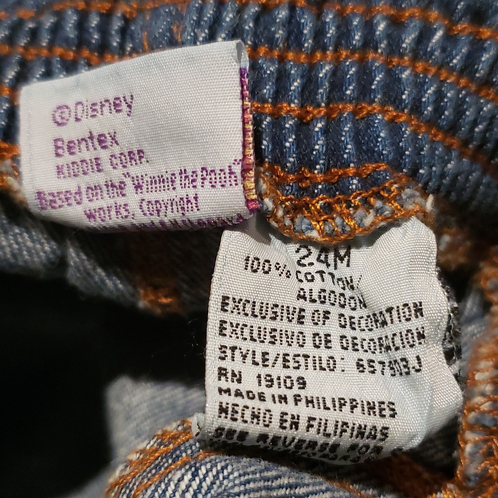 Disney Pooh Bear NEW Kids Toddler Pull-On Jeans Bottoms 24M NWT - Picture 8 of 11